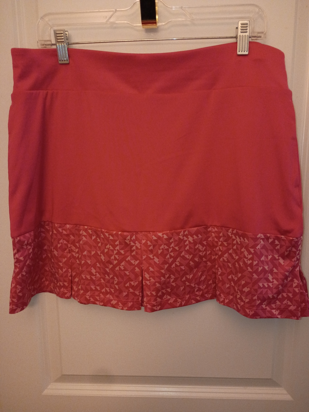 Callaway Pink Golf Skirt with Patterned Hem